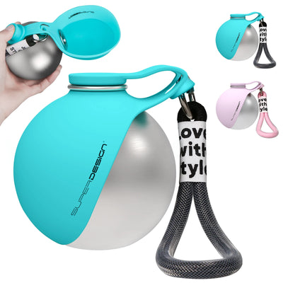 2-in-1 Portable Dog Water Bottle for Small Dogs - Leak-Proof Stainless Steel & Silicone Compact Travel Flask