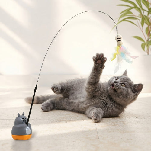 Interactive Rotating Feather Toy for Kittens & Cats
