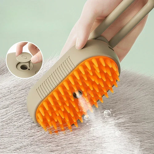 Spazzola a vapore per animali domestici, gatti e cani, spazzola per la pulizia a vapore, spray, massaggio, pettine di bellezza 3 in 1, depilazione, forniture per la cura, accessori per animali domestici, pettine