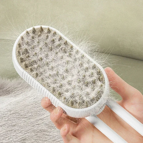 Spazzola a vapore per animali domestici, gatti e cani, spazzola per la pulizia a vapore, spray, massaggio, pettine di bellezza 3 in 1, depilazione, forniture per la cura, accessori per animali domestici, pettine