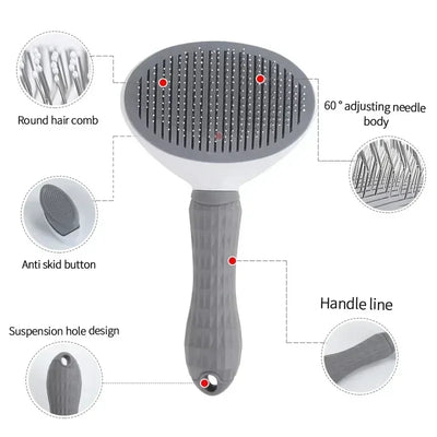 Easy-Cleaning Pet Hair and Lint Remover Brush