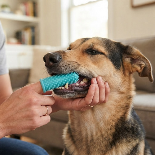 Silicone Finger Toothbrush for Dogs & Cats | 360° Dental Care