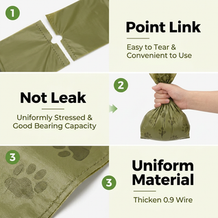 Biodegradable Dog Waste Bags, 8 Rolls