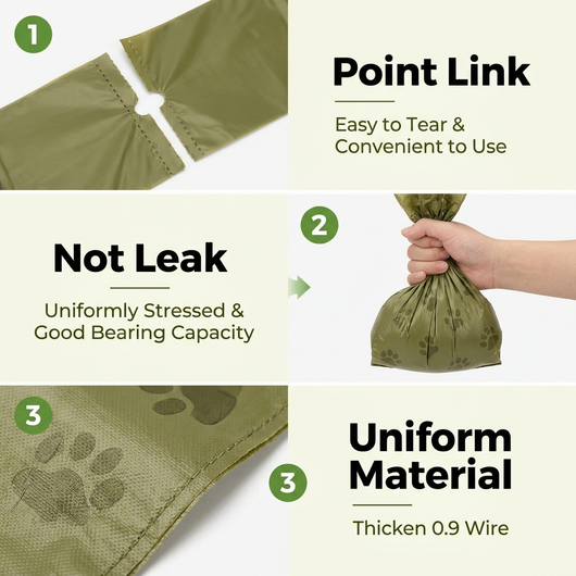 Biodegradable Dog Waste Bags, 8 Rolls
